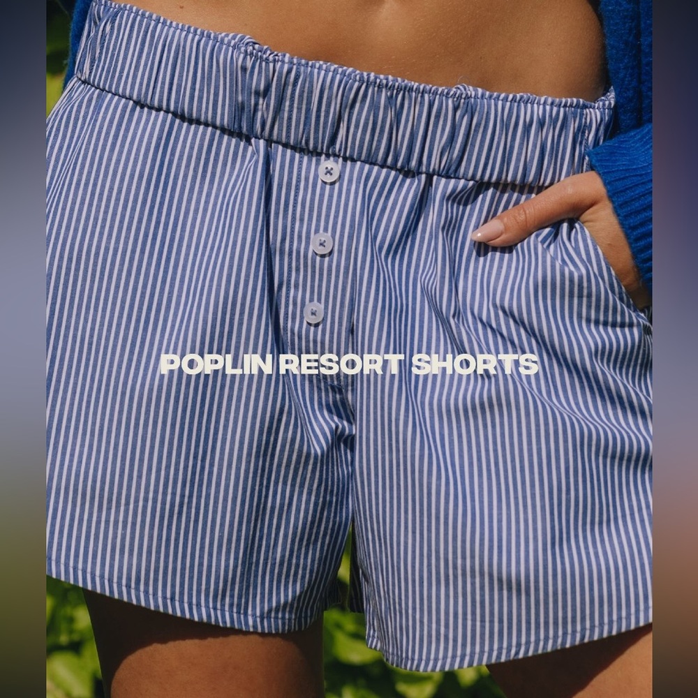 NEW Daily Drills Poplin Resort Shorts, Cobalt, XS/S